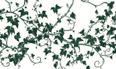 modern 2D doodle cartoon flower concept with open space for text, featuring whimsical floral and leafy elements on crisp white backgrounds.