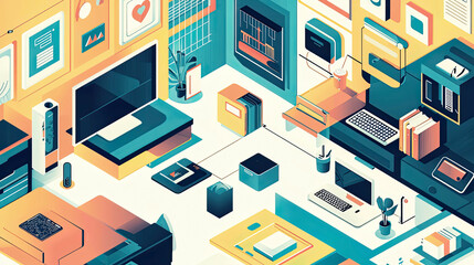 Obraz premium Infographic detailing the impact of ambient computing on enhancing the quality of life