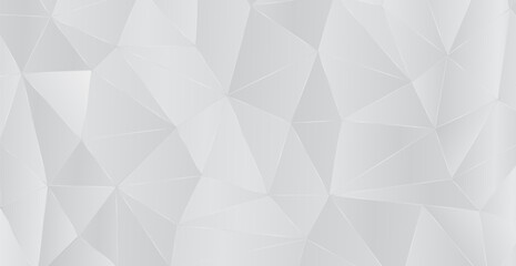 Fototapeta premium Silver White And Gray Triangle Geometric Line Pattern Background. Abstract Business Banner. Technology Wallpaper. Vector Illustration. Futuristic. Minimal