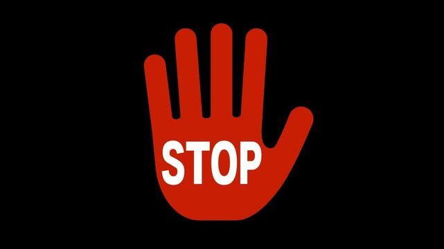 STOPマーク（ハンド/背景透過)