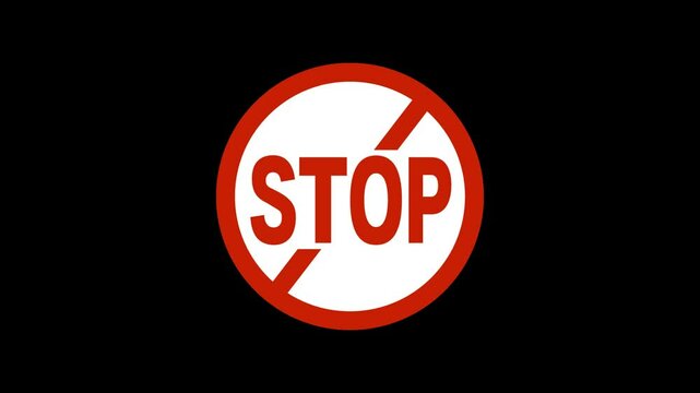 STOPマーク（丸斜線/背景透過)