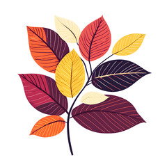 Fototapeta premium modern 2D doodle cartoon flower concept with open space for text, featuring whimsical floral and leafy elements on crisp white backgrounds.
