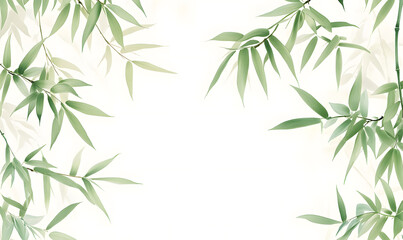 Fototapeta premium modern 2D doodle cartoon flower concept with open space for text, featuring whimsical floral and leafy elements on crisp white backgrounds.