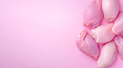 Fresh chicken meat a chicken whole wing
