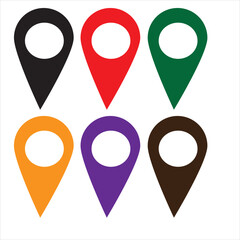 Location icon. Place symbol. GPS sign. Flat isolated vector illustration on white background.