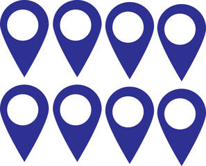 Location or map pin icon symbol. vector illustration