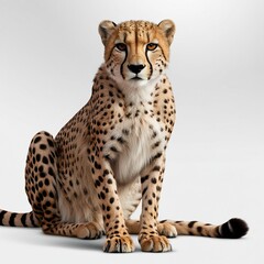 Fototapeta premium cheetah on a white background