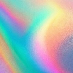 Abstract pastel holographic blurred grainy gradient background texture. Colorful digital grain soft noise effect pattern. Lo-fi multicolor vintage retro design.