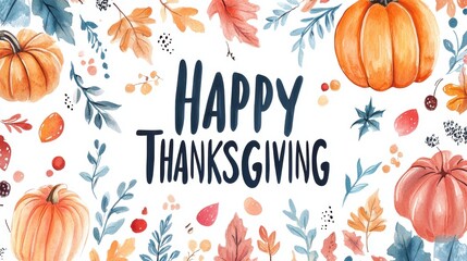 Greeting card design for thanksgiving holiday.