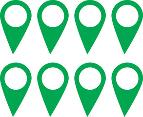 Obraz premium Location pin icon set. Map pointer vector. Navigation marker. Location pointer set