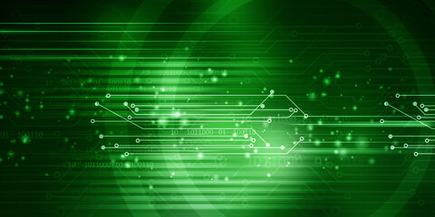 2d illustration Abstract futuristic electronic circuit technology background