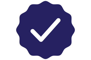 Verified badges. Whatsapp, Facebook, Instagram, TikTok and Twitter. Profile verification icons. Isolated on white background. Vector