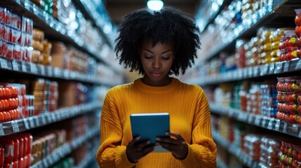 Woman Shopping with a Tablet