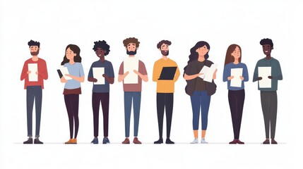 Obraz premium Diverse Group of People with Digital Devices
