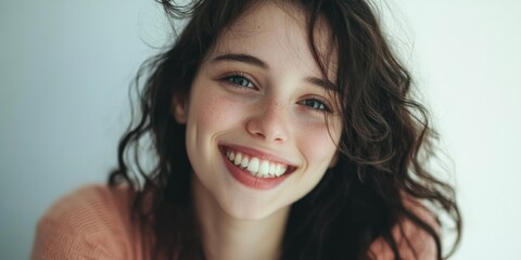 Contemporary Portrait of a Joyful Woman