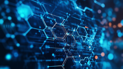 Fototapeta premium Futuristic Healthcare Technology Concept Banner 