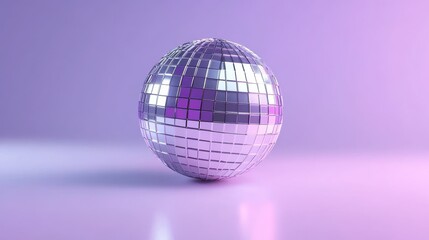 Colorful lights reflecting from animated disco ball studio setting digital art vibrant environment close-up view party concept