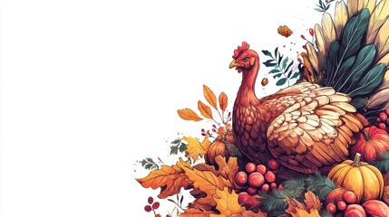 Thanksgiving greeting card background template design.