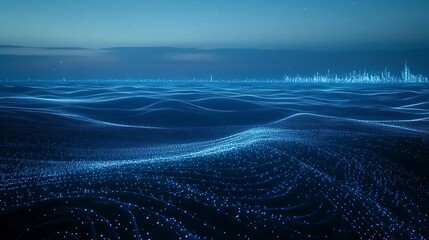 Explore the mystical depths of a neon sea a journey through an immersive digital landscape