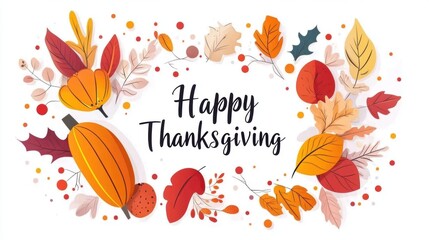 Obraz premium Greeting card design for thanksgiving holiday.