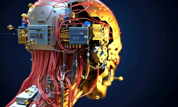 Brain-computer interface artificial intelligence bionic human concept