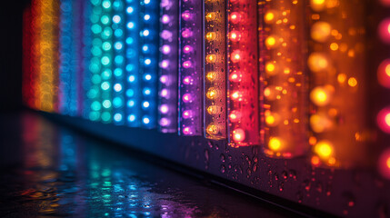 LED lights, color gradient display,