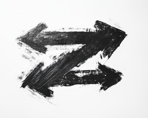 Black directional arrows on a white isolate background.