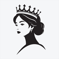 Modern Girl Queen Silhouettes for Vector Illustrators