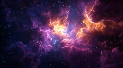 Fototapeta premium Exploring cosmic wonders outer space digital art nebulae celestial view universe aesthetics