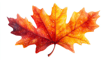 Fototapeta premium Stunning Autumn Leaf Isolated for Minimalist Design