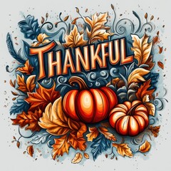 Greeting card design for thanksgiving holiday.
