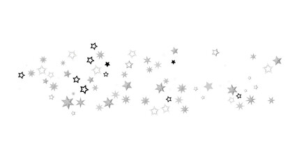 A beautiful abstract background with shimmering silver stars against a black backdrop.