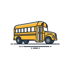 school bus isolated on white