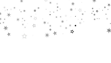 An abstract image featuring white stars scattered against a black background. The stars are arranged in a random pattern, creating a sense of movement and energy.