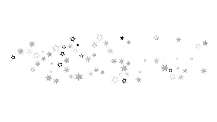 A beautiful abstract background with shimmering silver stars against a black backdrop.