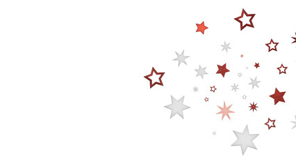 Abstract illustration with red and white stars on a black background.