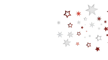 Fototapeta premium A digital illustration featuring red and white stars on a black background.