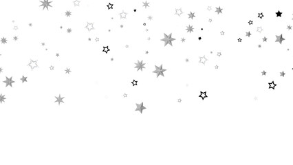 Fototapeta premium An abstract image featuring white stars scattered against a black background. The stars are arranged in a random pattern, creating a sense of movement and energy.