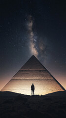 Pyramid and space. 
