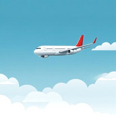 airplane in the clouds