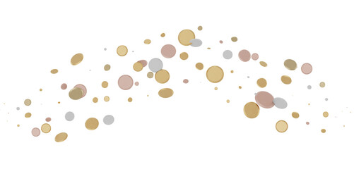 Dazzling Delight: Mesmerizing 3D Illustration of Glittering gold Confetti