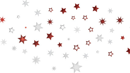 Fototapeta premium A simple yet elegant image of white and red stars on a black background. The image is perfect for use in a variety of applications, such as websites, social media, and print materials.