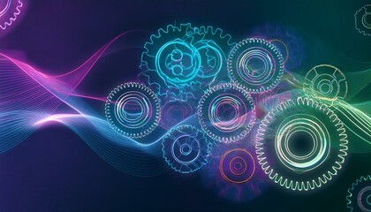 Cybernetic Network with Brightly Lit Pathways