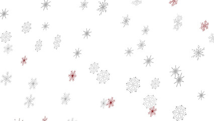Sparkling Snowfall: Dynamic 3D Illustration of Falling Christmas Snowflakes