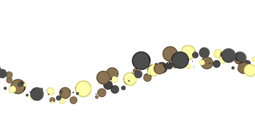 Dazzling Delight: Mesmerizing 3D Illustration of Glittering gold Confetti