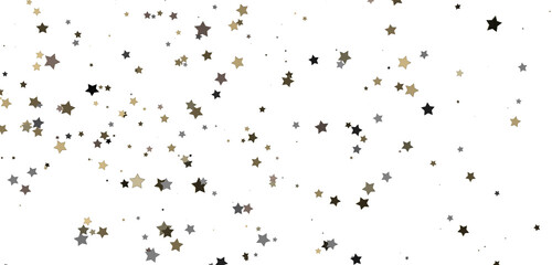 Obraz premium A Shower of Celestial Beauty: 3D Gold Stars Rain Illustration Bedazzles