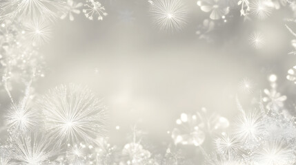 un fondo con espacio de copia en color gris con destellos de copos de nieve en invierno 
