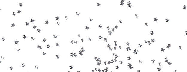 Celestial Christmas Symphony: Enthralling 3D Illustration of Falling Holiday Starbursts