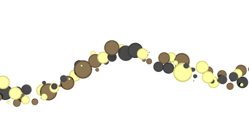 Sprinkle of Success: Spectacular 3D Illustration Showcasing Cascading gold Confetti