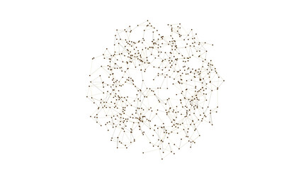 abstract lines with dots over dark background.